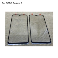 For OPPO Realme 3 Front LCD Glass Lens touchscreen For OPPO Realme3 Touch screen Panel Outer Screen Glass without flex
