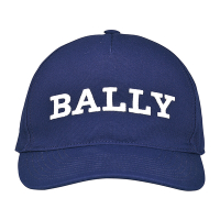 BALLY字母LOGO純棉棒球帽(海軍藍)