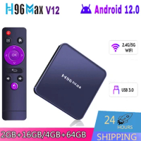 H96 MAX V12 Media Player Android TV BOX BT4.0 Rockchip RK3318 Android 12.0 2.4G&amp;5G Dual WiFi USB3.0 4K Set Top Box H96MAX