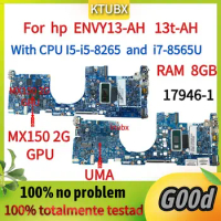 17946-1.For hp ENVY13-AH 13t-ah Laptop Motherboard. With CPU I5 I7 8th Gen.GPU MX150 2G.RAM 8G.L30289-001 L30289-601.100% tested