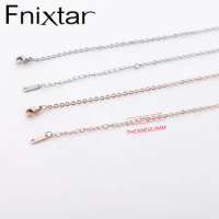 Fnixar 2mm Thickness Chain Necklace Stainless Steel DIY Necklace Making With Rectangle Engraved Tag 45+5cm 10piece/lot