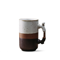 復古 創意水管造型咖啡杯帶把手 情侶定制辦公室馬克杯子1入