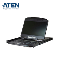 【預購】ATEN CL3108 8埠PS/2-USB VGA單滑軌寬螢幕LCD KVM多電腦切換器