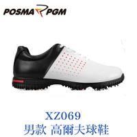 POSMA PGM  男款  高爾夫球鞋  防水 膠底 耐磨 黑 XZ069