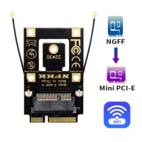 CYSM Xiwai NGFF M.2 Key-A to Mini PCI-E PCI Express Converter Adapter for 9260 8265 7260 AC Wifi Bluetooth Wireless Card