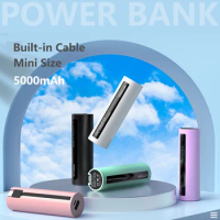 Power Bank 5000mAh 2A USB Portable Mini Size Powerbank Charger for iPhone 15 14 13 Pro Samsung Xiaomi External Battery PowerBank