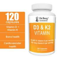 D3 K2 Vitamin 10000 IU, termasuk 100 Β΅g Vitamin K2 MK7, membantu penyerapan