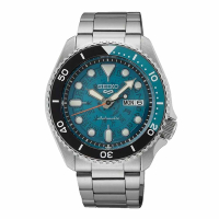 SEIKO 5 Sports系列 復古品味機械腕錶-銀X黑綠-SRPJ45K1-42mm