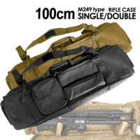 100CM Tactical M249 Gun Bag Airsoft Military Hunting Backpack Gun Protection Case With Shoulder Strap Gun Holder Bags