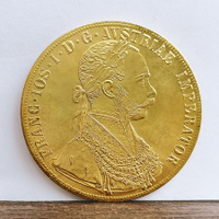 1890奧地利國王FransJosef金幣 外國硬幣弗朗西斯二世鍍金硬幣