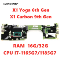 For ThinkPad X1 Carbon 9th Gen/X1 YOGA 6th Gen Motherboard with I5 1135G7/I7 1165G7/1185G7 CPU,16G or 32G RAM.100% test OK
