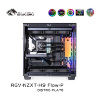 Bykski Acrylic Distro Plate / Board Cooler Solution for NZXT H9 FIow / Kit for CPU and GPU Block / Instead Reservoir