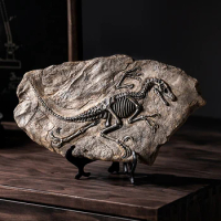 Retro animal dinosaur decoration bone tyrannosaurus decoration antique fossil bookcase bookcase decoration