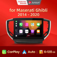 Junsun AI Voice Wireless CarPlay Andorid Auto Car Radio Multimedia For Maserati Ghibli 2014 - 2020 4G DSP Navigation Player