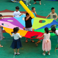 彩虹傘打地鼠幼兒園戶外體育體能玩具早教八角傘親子感統訓練器材 小山好物嚴選