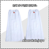 Seragam sekolah SD rok putih / rok rempel SD putih panjang Putih Polos Anak Perempuan