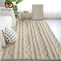 BeddingOutlet Knitting Large Carpets for Bedroom 3D Printed Art Kids Play Floor Mat Modern Fashion Area Rug 152x244 Cozy Tapete
