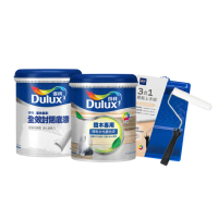 【Dulux得利官方店】亮光 木材用水性調合漆組合+工具組 電腦調色（2公升裝組）｜客製化調色漆(家具漆 DIY)