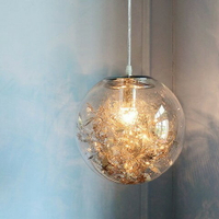 Simple 北歐 現代 簡約 小吊燈 歐式 創意 玻璃 藝術燈 吧台 餐廳 客廳 燈具 E27 110V~220V