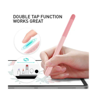 For Apple Pencil 2Nd Generation Soft Convenient Silicone Pen Holder Stylus Pen Cover Protective Case Accessories, Gray