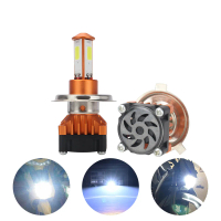 Motorcycle Three-Sided LED Headlight H4 White Motorcycle High and Low Beam Integrated Motorcycle Fro