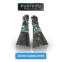 TERBARU!! SARUNG TANGAN SANDBLASTING + RING + CLAMP / SARUNG TANGAN KARET/GLOVES SANDBLASTING SET WI