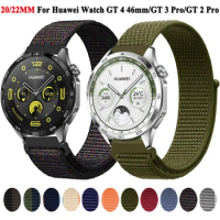 20 22mm Nylon Watch Strap For Huawei Watch GT 4 46mm GT 3 Pro GT 2 Pro Watch Bracelet For Huawei Watch GT 3 Pro 46mm 43mm Bands