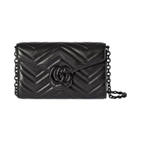 Gucci GG Marmont Wallet On Chain Black Black