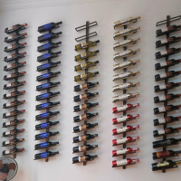 歐式紅酒架壁掛擺件葡萄酒架酒櫃鐵藝懸掛酒瓶展示架墻壁紅酒架