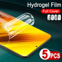 5pcs Full Cover Hydrogel Film For Xiaomi Poco X3 NFC GT Pro Water Gel Screen Protector Poko Pocco X 3 3GT 3Pro 3NFC X3Pro X3NFC