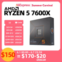 AMD RYZEN 5 7600X Box Version 100% Brand New CPU Gaming Processor AMD R5 7600X 6-Core 12-Thread 5nm 38M Socket AM5 Original Box