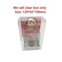 10PCS Transparent Clear Protective PET box For amiibo for Super Smash Bros Collection Display Storage Box