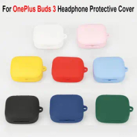 Anti-drop Headphone Protective Case Washable Silicone Charging Box Sleeve Dustproof Soild Color for OnePlus Buds 3