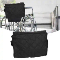 Wheelchair Side Bag Multi Pocket Waterproof Lightweight Compatible Walker Bag with Reflective Strip x