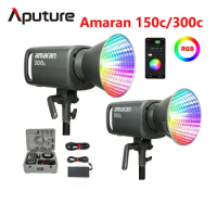 Aputure Amaran 300c 300W RGBww Full-color 2500-7500K COB Video Light Amaran 150c RGB Fill Light with G/M Adjustment App Control
