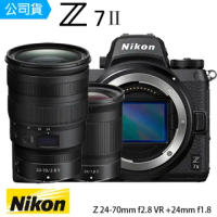 【Nikon 尼康】Z7 II 單機身+Z 24-70mm f2.8 + Z 24mm f 2.8(總代理公司貨)