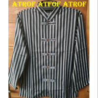 Surjan Lurik HALUS Sanghai Koko  ABU ABU/ Baju Adat Jawa LURIK HALUS Model Sanghai