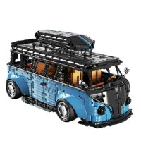 IN STOCK Technical Moc Idea MVP Car City Bus Remote Control Camper Van Building Blocks Bricks Model Toys for Boys Christmas Gift