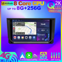 HiiRode 8G+256G Android 12 QLED 2K CarPlay 360 Panoramic Camera Car Radio For Seat Ibiza MK5 6F 2017-2021 GPS Navigation Stereo