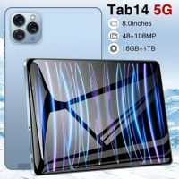 Tab 14 Tablet PC 8 Inch HD Display Screen 1440*3200 Android 12 RAM:8/12/16GB-ROM:256/512/1TB GPS+WIFI+BT 8800mAh Global Version
