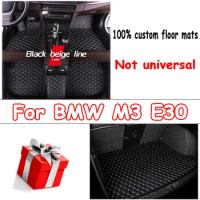 Car Floor Mat For BMW M3 E30 1986~1991 5 Seats Coupé Leather Floor Mats Carpet Protector Mud Car Accessories Interior