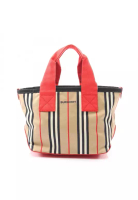 Burberry Pre-Loved Burberry kids icon stripe Handbag tote bag canvas beige multicolor