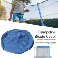 Trampoline Shade Cover Foldable Dust-Proof Sunshade Cover Space-Saving Blue Protection Cover User-Friendly Trampoline Shade For