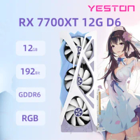YESTON Radeon RX7700XT GPU GDDR6 12G 192bit Graphics Card with Triple Fan Gaming Video Card For AMD Ryzen 7 7700 7800x3d CPU Kit