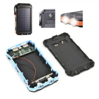 Dual USB DIY Solar Power Bank Case Kits Battery Charger External Box Flashlight Waterproof Charger Solar Battery Power Bank