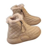 【K.W.】現貨新款休閒搖滾保暖防水防滑雪靴(短靴 馬丁靴 襪靴 切爾西靴 共1色)