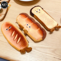 Creative Simulated Bread Pencil Case Large Capacity Pencils Pouch Bag Funny School Pencil Cases Stationery Supplies