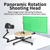 360° Rotation Video Shooting Platform Professional Photography Table Photo Panoramic Head Turntable Studio Photo Booth