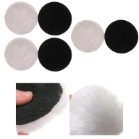 Đệm đánh bóng len, 6 CÁI, 125mm, Len giả, Để tẩy lông và đánh bóng ô tô