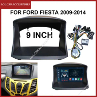 9 Inch For Ford Fiesta 2009-2014 Car Radio Stereo Android MP5 Player Casing Frame 2 Din Head Unit Panel Fascia Dash Cover